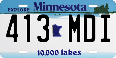 MN license plate 413MDI