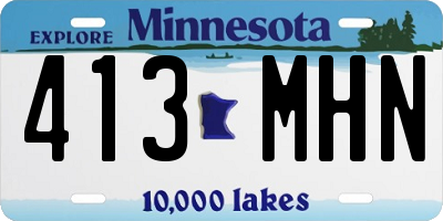 MN license plate 413MHN