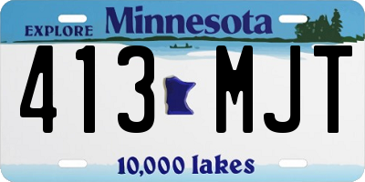 MN license plate 413MJT