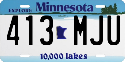 MN license plate 413MJU