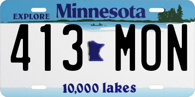 MN license plate 413MON