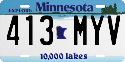 MN license plate 413MYV