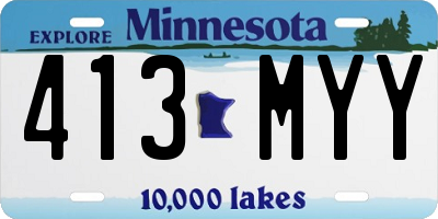 MN license plate 413MYY