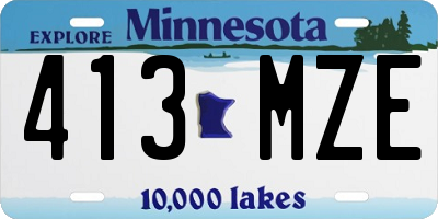 MN license plate 413MZE