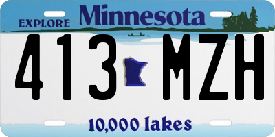 MN license plate 413MZH