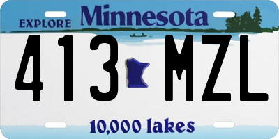 MN license plate 413MZL