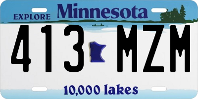 MN license plate 413MZM