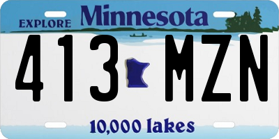MN license plate 413MZN