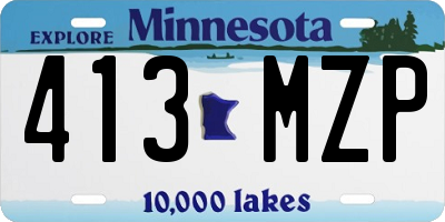 MN license plate 413MZP