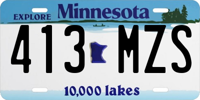 MN license plate 413MZS