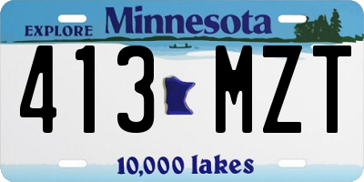 MN license plate 413MZT