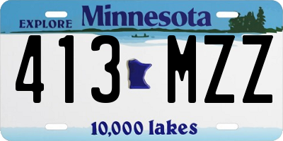 MN license plate 413MZZ