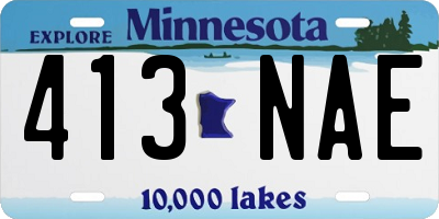 MN license plate 413NAE