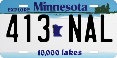 MN license plate 413NAL