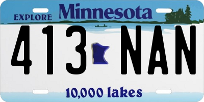 MN license plate 413NAN