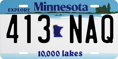 MN license plate 413NAQ