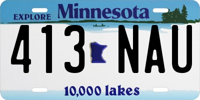 MN license plate 413NAU