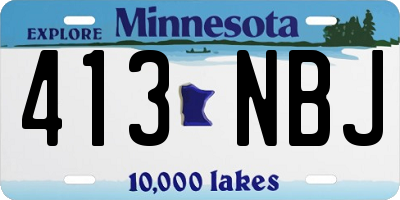 MN license plate 413NBJ
