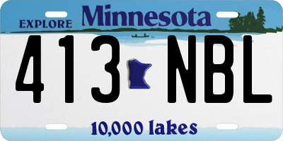 MN license plate 413NBL