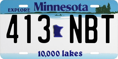 MN license plate 413NBT