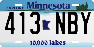 MN license plate 413NBY