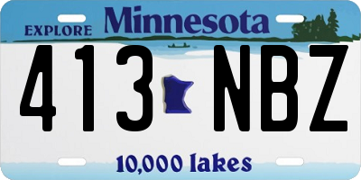 MN license plate 413NBZ