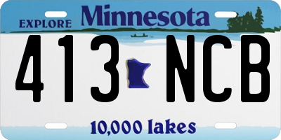 MN license plate 413NCB