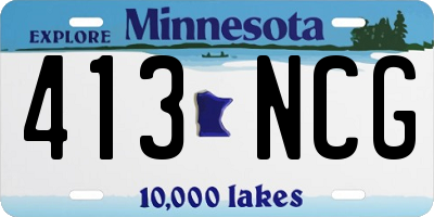 MN license plate 413NCG