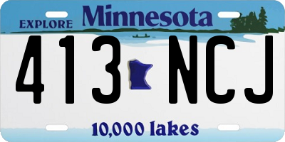 MN license plate 413NCJ