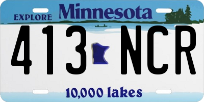 MN license plate 413NCR