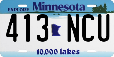 MN license plate 413NCU
