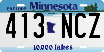 MN license plate 413NCZ