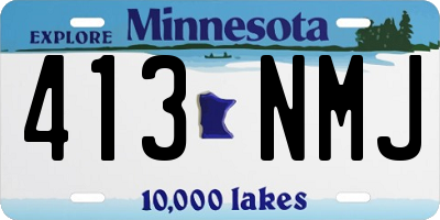 MN license plate 413NMJ