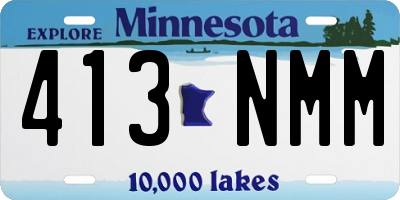 MN license plate 413NMM