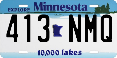 MN license plate 413NMQ