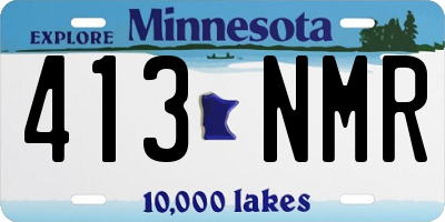 MN license plate 413NMR