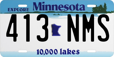MN license plate 413NMS