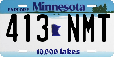 MN license plate 413NMT