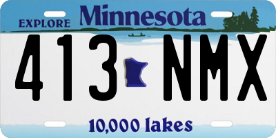 MN license plate 413NMX