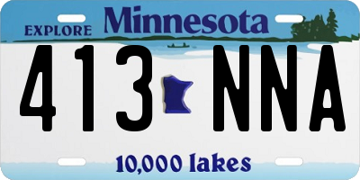 MN license plate 413NNA
