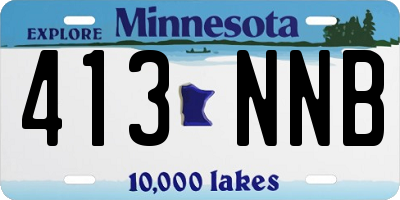 MN license plate 413NNB
