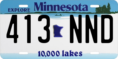 MN license plate 413NND