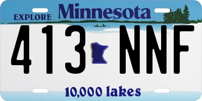 MN license plate 413NNF