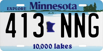 MN license plate 413NNG