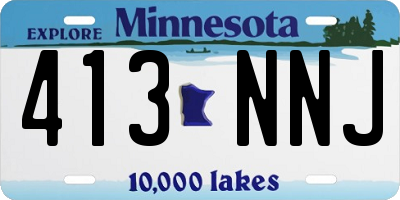 MN license plate 413NNJ