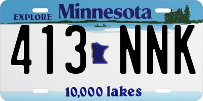 MN license plate 413NNK