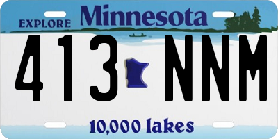 MN license plate 413NNM