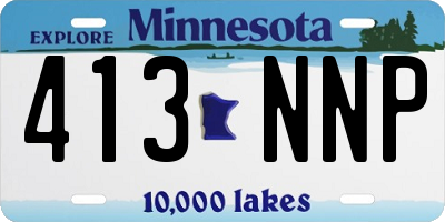 MN license plate 413NNP