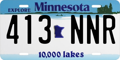MN license plate 413NNR