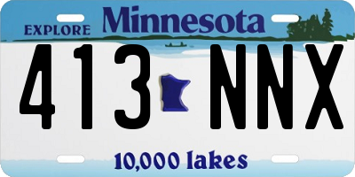 MN license plate 413NNX